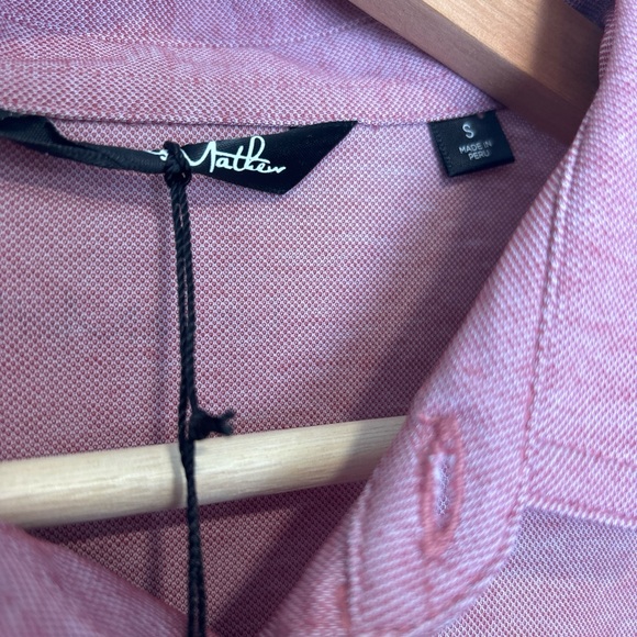 Men's Travis Mathew Small Two-Tone Polo Shirt - Red and Blue - Picture 2 of 3